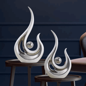 Handgefertigte Keramik-Ornamente im Modern Nordic Stil